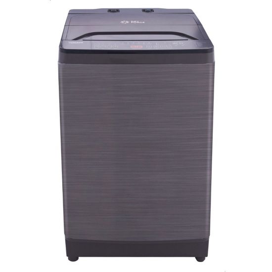 Tornado Top Load Automatic Washing Machine with Pump, 12 KG, Dark Silver - TWT-TLN12LDS
