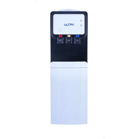 ULTRA Hot, Cold And Normal Water Dispenser With Refrigerator, White And Black - UWD19RF