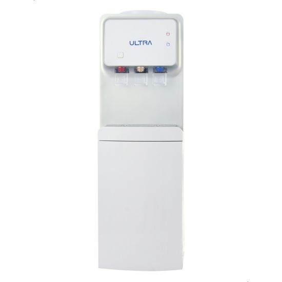 ULTRA Hot, Cold And Normal Water Dispenser With Cabinet, White And Silver - UWD19CAB