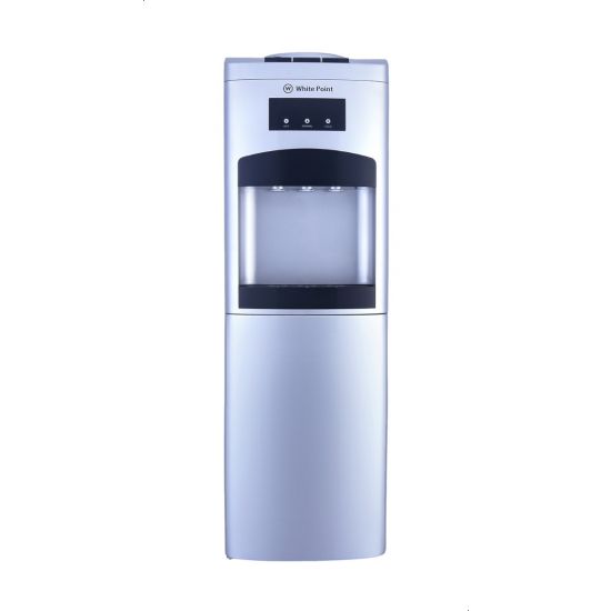 White Point Hot, Cold and Normal Water Dispenser with Refrigerator, Silver - WPWD 1316FS