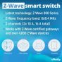 مفتاح ذكي Z wave شيلي، 2 قناة، اسود - Wave 2PM
