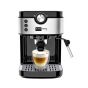 Black And White Espresso Machine, 900ml, 1100 Watt, Black and Silver - CM-800