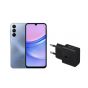 Samsung Galaxy A15, 128GB, 4GB, 4G LTE, Dual SIM - Blue Local Version with Wall Charger Gift