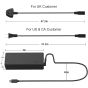 Milipow USB Type C Laptop Charger for Lenovo Laptops, 20V, 65W - Black