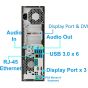 Hp Z240 SFF Tower PC, Intel Core i7-6700, 1 TB HDD, 8 GB RAM, Intel Graphics, DOS - Black