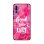 جراب ظهر زوت بطبعة عبارة Good Vibes Only لهواوي P20 برو