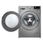 LG Front Load Automatic Washing Machine With Dryer, 8 KG, Silver- F4R5TGG2T