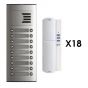 Auta Outdoor Intercom, 18 Lines, Silver and White - 749718