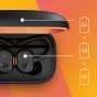 Skullcandy Push Active True Wireless In-Ear Bluetooth Earbud, Use with iPhone and Android with Charging Case and Mic, Great for Gym, Sports, and Gaming, IP55 Water and Dust Resistant - Orange/Black