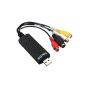 USB Video to DVD Audio Capture Card Converter - Black