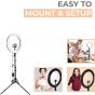 حلقة إضاءة ليد، 10 بوصة، اسود - T-Ringl10