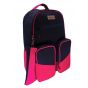 Gharibo Bags School Backpack With Pencil Case for Girls, Colored Pattern - Navy and Pink