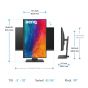 BenQ 27 Inch 2K QHD IPS LED Monitor, 60Hz, Black - PD2705Q