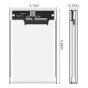Eaget External Hard Drive Enclosure for HDD, SSD, 2.5 Inch, Transparent - YJ-HE66