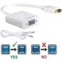 كابل محول تي بي تك HDMI ذكر الي VGA - ابيض