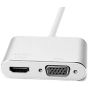 موزع USB-C إلى HDMI وVGA، لأجهزة بمنفذ C - فضي