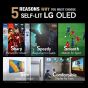شاشة تلفزيون سمارت ال جي 55 بوصة OLED، بدقة 4K UHD، بريسيفر داخلي - OLED55C1PVB