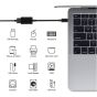 Keendex KX 2576 OTG Type-C Male To Usb 3.0 Female, 10cm - Black