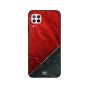 Moreau Laurent Red and Black Leather Pattern Printed Back Cover for Huawei Nova 7i