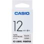 Casio Printer Label Tape, 12mm, Black Ink on Clear Tape - XR-12X1
