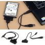 Zonic Z1007 Converter Usb To Sata 2.5 inch and 3.5inch (7+15pin) 22Pin SATA Hard Disk for SSD & HDD Plug and Play Upto 480Mbps Fast Data Transfer Speed support 2tb - Black