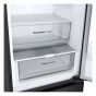 LG No-Frost Bottom Freezer Refrigerator, 344 Liters, Inverter, Black - GWB489FS6W