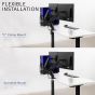 Vivo Dual Arm Holder for 17 to 27 Inch Monitors, Black - V102O