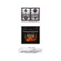 I-Cook Built In Gas Hob 4 Burners With Gas Oven & Hood Classic 60 cm