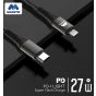 Majentik Lighting Cable, 1 Meter, Black - CL-001