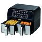 Kenwood KHealthyFry Digital Twin Air Fryer, 8 Liters, 1500 Watt, Black and Silver - HFM75.000MB