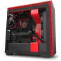 كيسة كمبيوتر ان زد اكس تي ATX ميد تاور، اسود واحمر - H710