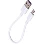 Keendex KX2395 Micro Cable To Usb 3.0 Fast Charging & Data Line, 10cm - White