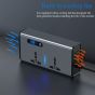 FOKKAH Car Power Strip, 4 USB Ports, 2 Power Ports, 200W, 0.7M, Dark Grey - 7612S