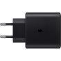 شاحن سامسونج، 45 وات، USB فئة C، اسود - EP-TA845XBEGWW مع كابل USB فئة C  الى USB فئة C، طول 1.8 متر - EP-DX310JBEGWW