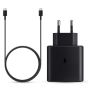 شاحن سامسونج، 45 وات، USB فئة C، اسود - EP-TA845XBEGWW مع كابل USB فئة C  الى USB فئة C، طول 1.8 متر - EP-DX310JBEGWW