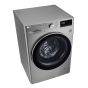 LG Front Load Automatic Washing Machine With Dryer, 8 KG, Silver- F4R5TGG2T