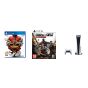 Sony PlayStation 5, 1 Wireless Controller, White - CFI-1016A01 MEE, with Street Fighter 5 Game for PlayStation 4, and Tom Clancy's Rainbow Six Siege, Deluxe Edition for PlayStation5