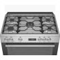 Beko bPRO 500 Gas Cooker, 5 Burners, Stainless Steel and Black-  GGR 15325 FX NS