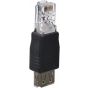 Connector Network Rj45 Male Usb Female - Black