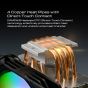 مروحة تبريد جامدياس باضاءة ملونة RGB لاجهزة الكمبيوتر، اسود - BOREAS E1-410