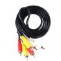 Keendex 3×3 RCA Cable, 1.5 Meters, Black - KX 2524