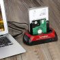 Tccmebius Hard Drive Docking Station, Black and Red - TCC-S868-UK