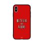 جراب ظهر بطبعة عبارة Netflix And Alone لابل ايفون X