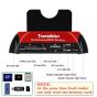 Tccmebius Hard Drive Docking Station and Card Reader, Black and Red - TCC-S862-US