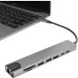 USB Type C 8 in 1 Hub - Grey