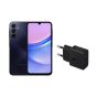 Samsung Galaxy A15, 128GB, 4GB, 4G LTE, Dual SIM - Black Local Version with Wall Charger Gift