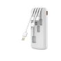 Vidvie Wired Power Bank, 4 Ports, 10000 mAh, 5V, White - PB758