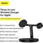 Baseus 3-in-1 Wireless Magnetic Charging Stand, 20 Watt, 1 USB-C Port, Black - WXTE000101​