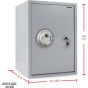 Safety Tech Fingerprint Safe Box, Silver - GN50F16