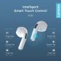 Lenovo In-Ear Wireless Earphones with Microphone, White- HT38